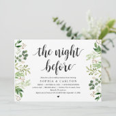 De nacht ervoor, Greenery, Rehearsal Dinner Kaart (Staand voorkant)