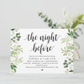De nacht ervoor, Greenery, Rehearsal Dinner Kaart (Staand voorkant)