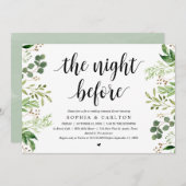 De nacht ervoor, Greenery, Rehearsal Dinner Kaart (Voorkant / Achterkant)