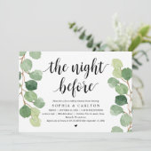 De nacht ervoor, Greenery, Rehearsal Dinner Kaart (Staand voorkant)