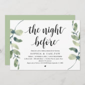 De nacht ervoor, Greenery, Rehearsal Dinner Kaart (Voorkant / Achterkant)