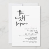 De nacht ervoor, het feest van de bruiloft kaart (Voorkant)