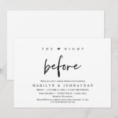 De nacht ervoor, huwelijksrepetitie kaart (Voorkant / Achterkant)