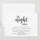 De nacht ervoor, huwelijksrepetitie kaart (Voorkant / Achterkant)