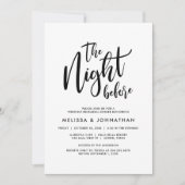 De nacht ervoor, huwelijksrepetitie kaart (Voorkant)