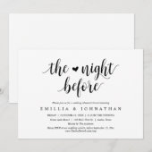 De nacht ervoor, huwelijksrepetitie kaart (Voorkant / Achterkant)