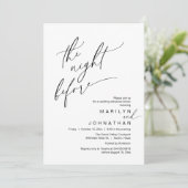 De nacht ervoor, huwelijksrepetitie kaart (Staand voorkant)