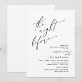 De nacht ervoor, huwelijksrepetitie kaart (Voorkant / Achterkant)