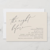 De nacht ervoor, huwelijksrepetitie kaart (Voorkant)