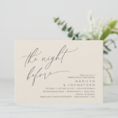 De nacht ervoor, huwelijksrepetitie kaart (Staand voorkant)