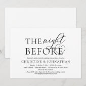 De nacht ervoor, huwelijksrepetitie kaart (Voorkant / Achterkant)