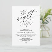 De nacht ervoor, huwelijksrepetitie kaart (Staand voorkant)