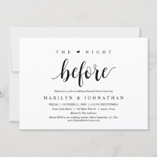 De nacht ervoor, huwelijksrepetitie kaart