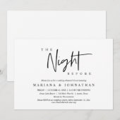 De nacht ervoor, huwelijksrepetitie kaart (Voorkant / Achterkant)