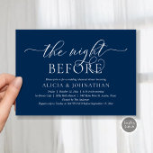 De nacht ervoor, marineblauw, repetitief diner kaart