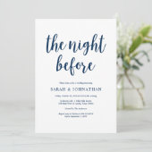 De nacht ervoor, Navy Blue, Rehearsal Dinner Kaart (Staand voorkant)