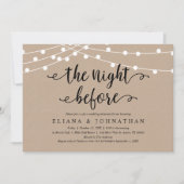 De nacht ervoor, Rustic Kraft repetitie Dinner Kaart (Voorkant)