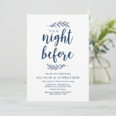 De nacht ervoor, Rustic Wedding Rehearsal Dinner Kaart (Staand voorkant)