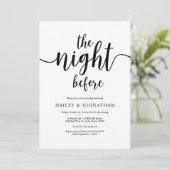 De nacht ervoor, Rustic Wedding Rehearsal Dinner Kaart (Staand voorkant)