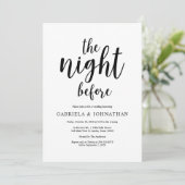 De nacht ervoor, Rustic Wedding Rehearsal Dinner Kaart (Staand voorkant)