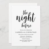 De nacht ervoor, Rustic Wedding Rehearsal Dinner Kaart (Voorkant / Achterkant)