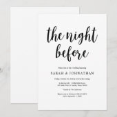De nacht ervoor, Rustic Wedding Rehearsal Dinner Kaart (Voorkant / Achterkant)