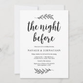 De nacht ervoor, Rustic Wedding Rehearsal Dinner Kaart (Voorkant)