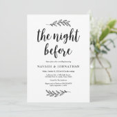 De nacht ervoor, Rustic Wedding Rehearsal Dinner Kaart (Staand voorkant)