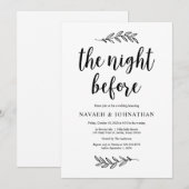 De nacht ervoor, Rustic Wedding Rehearsal Dinner Kaart (Voorkant / Achterkant)