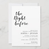 de nacht ervoor , uitnodiging voor een repetitief  (Voorkant)