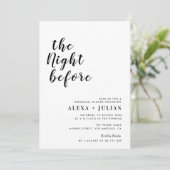 de nacht ervoor , uitnodiging voor een repetitief  (Staand voorkant)