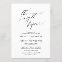 De nacht ervoor, zwart, huwelijksrepetitie