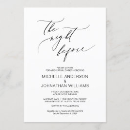 De nacht ervoor, zwart, huwelijksrepetitie kaart