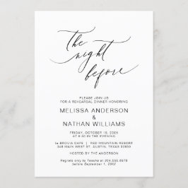 De nacht ervoor, zwart, huwelijksrepetitie kaart