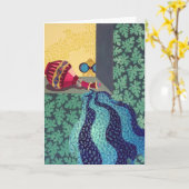 De nacht giet Wenskaart uit Kaart (Gele Bloem)