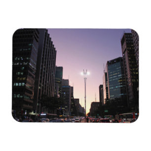 De nacht in de Avenue Paulista - Sao Paulo Magneet