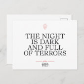 De nacht is donker en vol met Terrors Briefkaart (Voorkant / Achterkant)