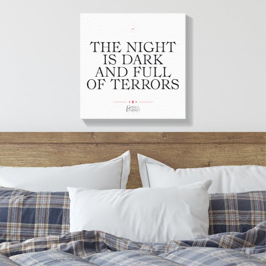De nacht is donker en vol met Terrors Canvas Afdruk (Insitu (Slaapkamer))