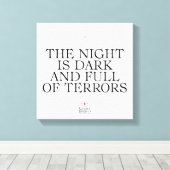 De nacht is donker en vol met Terrors Canvas Afdruk (Insitu (Houten vloer))