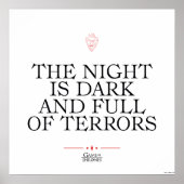De nacht is donker en vol met Terrors Poster (Voorkant)