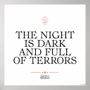 De nacht is donker en vol met Terrors Poster