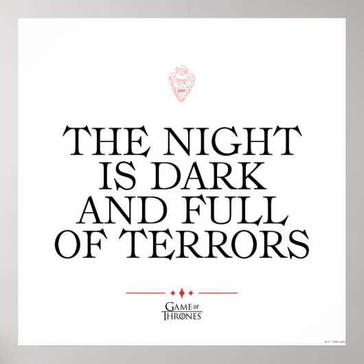 De nacht is donker en vol met Terrors Poster (Voorkant)