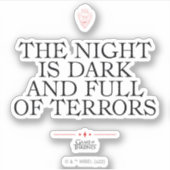 De nacht is donker en vol met Terrors Sticker (Voorkant)