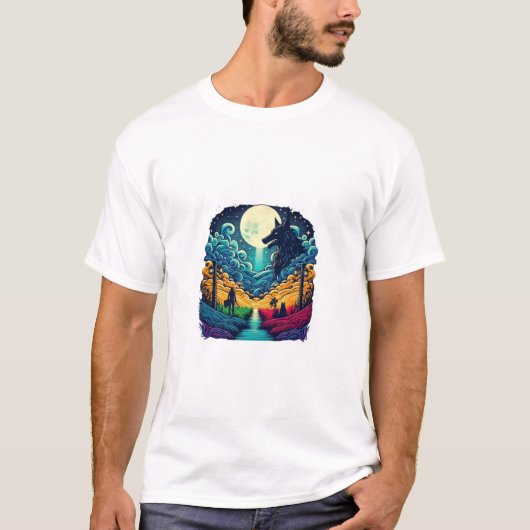 De nacht is donker t-shirt (Voorkant)