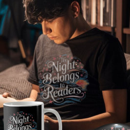 De Nacht is van de lezers, donker academieboek T-shirt