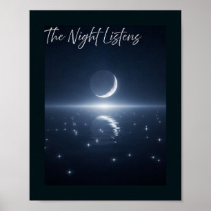 🖼️ De Nacht Luistert – Halve Maan & Ster Poster