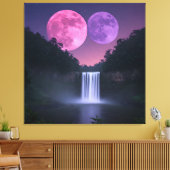 De Nacht Manen  Canvas Afdruk (Insitu (Woonkamer))