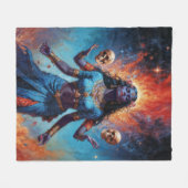 De Nacht Moeder Kali Fleece Deken (Voorkant (Horizontaal))