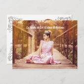 De Nacht Van de Quince Uitnodiging Briefkaart (Voorkant / Achterkant)