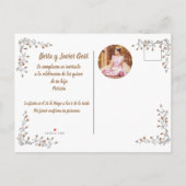 De Nacht Van de Quince Uitnodiging Briefkaart (Achterkant)